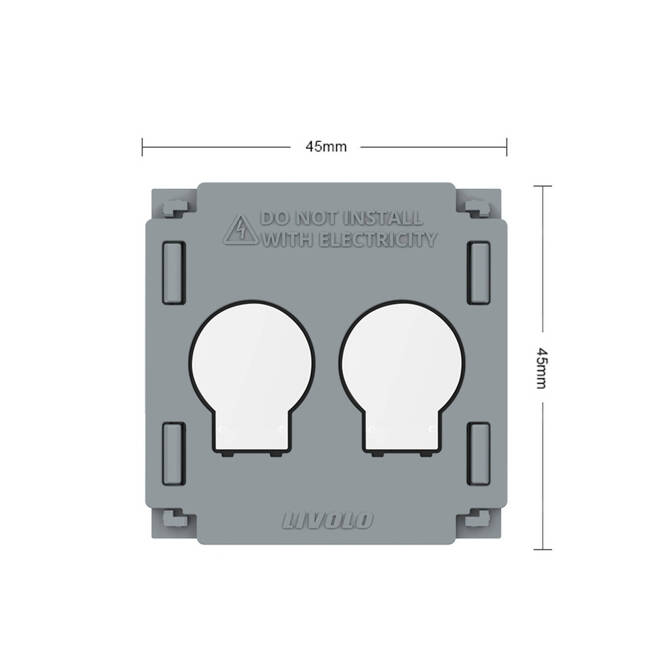 Moduł podwójnego włącznika dotykowego niskonapięciowego (WW-C702C) LIVOLO 
