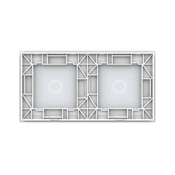 Podwójny panel szklany w kolorze Czarnym (7011-62) LIVOLO